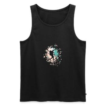 Hike Color Splash - Männer Premium Bio Tank Top - Schwarz - Vorne - AI Model Male 178 light (178cm)