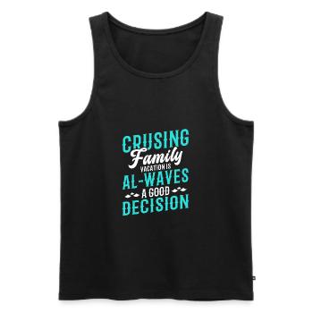 Cruising Vacation Is Al-waves A Good Decision - Männer Premium Bio Tank Top - Schwarz - Vorne - Michal (187cm)