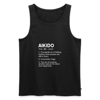 Funny Aikido Designs Meaning Of Aikido T-Shirt - Männer Premium Bio Tank Top - Schwarz - Vorne - Michal (187cm)