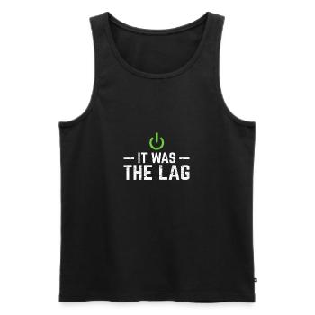 It Was The Lag Funny Gamer Video Gamer Video Gamin - Men's Premium Organic Tank Top - black - Front - AI Model Male 178 light (178cm)