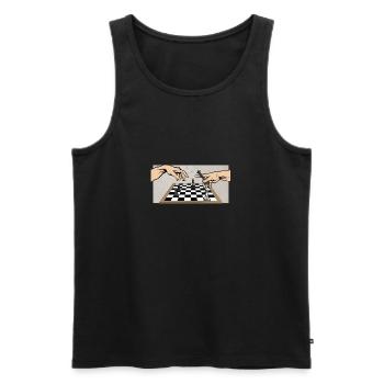 Schach Die Erschaffung von Schach - Männer Premium Bio Tank Top - Schwarz - Vorne - Michal (187cm)