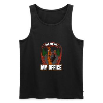 Motorsäge I'll Be In My Office Holzfäller - Männer Premium Bio Tank Top - Schwarz - Vorne - Michal (187cm)