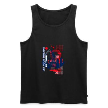 American Dream - Männer Premium Bio Tank Top - Schwarz - Vorne - AI Model Male 178 light (178cm)