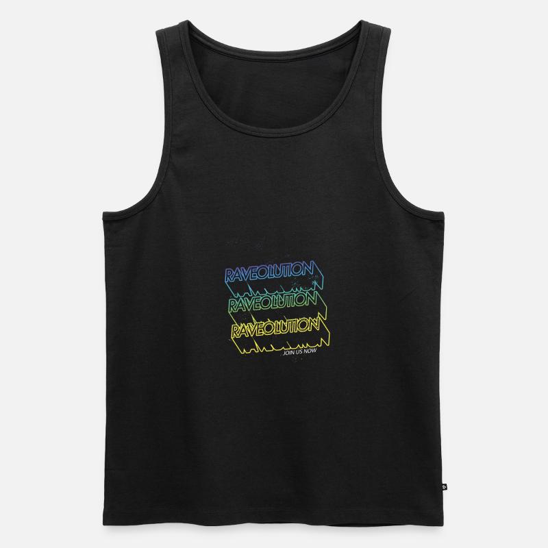 Raveolution - Männer Premium Bio Tank Top - Schwarz