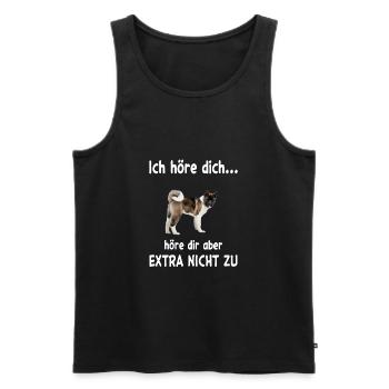 American Akita Hund - American Akita - Männer Premium Bio Tank Top - Schwarz - Vorne - Michal (187cm)