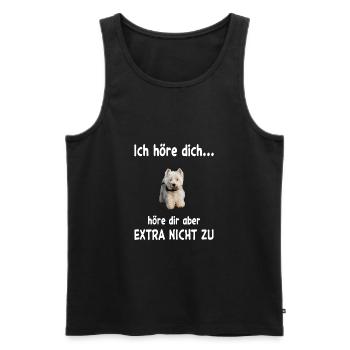 Westie Hund - Westie - Männer Premium Bio Tank Top - Schwarz - Vorne - AI Model Male 178 light (178cm)