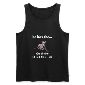 Italienisches Windspiel - Männer Premium Bio Tank Top - Schwarz - Vorne - Michal (187cm)