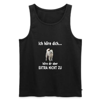 Korean Jindo Dog Hund - Korean Jindo Dog - Männer Premium Bio Tank Top - Schwarz - Vorne - Michal (187cm)