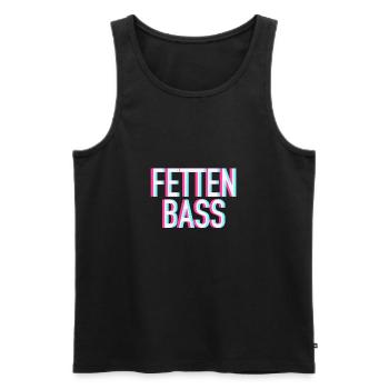 Fat Bass Raver Design - Men's Premium Organic Tank Top - black - Front - AI Model Male 178 light (178cm)