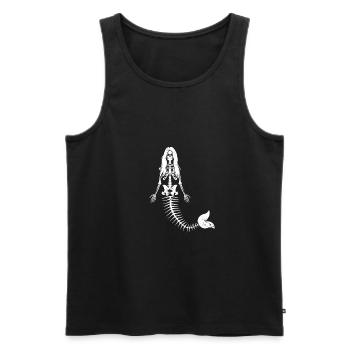 Mermaid Squelette Halloween Drôle Effrayant - Débardeur bio Premium Homme - noir - Devant - Michal (187cm)