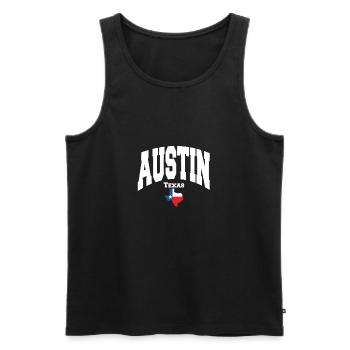 City of Austin in the state of Texas cool design - Men's Premium Organic Tank Top - black - Front - Michal (187cm)
