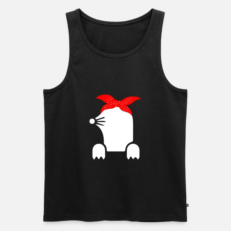 Der Maulwurf - Männer Premium Bio Tank Top - Schwarz