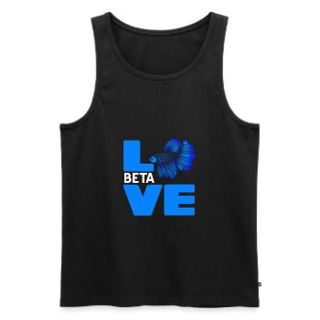 LOVE Beta Fish Awesome Fishing Designs T-Shirt - Débardeur bio Premium Homme - noir - Devant - Michal (187cm)