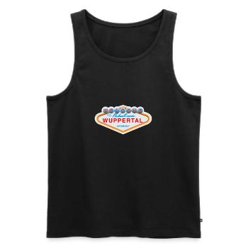 American Las Vegas Design bienvenue à fabuleux - Débardeur bio Premium Homme - noir - Devant - Michal (187cm)