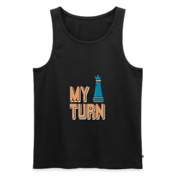 My Turn Awesome Chess Design For Chess Players - Men's Premium Organic Tank Top - black - Front - Michal (187cm)