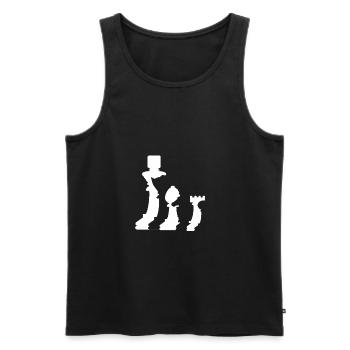 Awesome Chess Pieces Silhouette Designs T-Shirt - Männer Premium Bio Tank Top - Schwarz - Vorne - Michal (187cm)