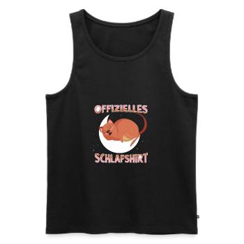 Katzen Offizielles Schlaf-Shirt faulenzen - Männer Premium Bio Tank Top - Schwarz - Vorne - Michal (187cm)