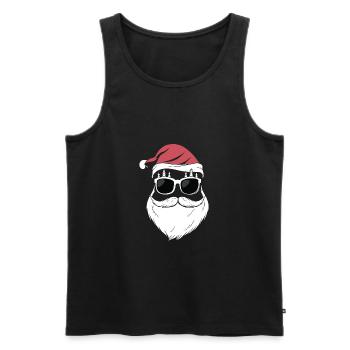 Super Cool Santa Claus - Men's Premium Organic Tank Top - black - Front - AI Model Male 178 light (178cm)