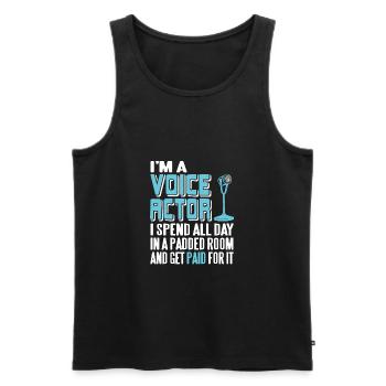 I'm A Voice Actor Awesome Funny T-Shirt Present - Männer Premium Bio Tank Top - Schwarz - Vorne - AI Model Male 178 light (178cm)