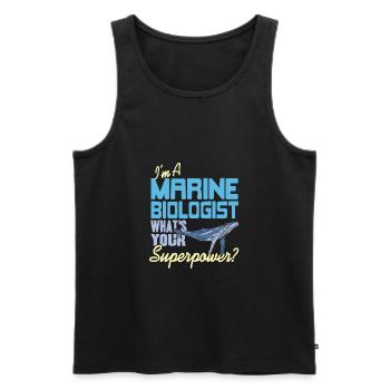 I'm A Marine Biologist What's Your Superpower? - Men's Premium Organic Tank Top - black - Front - Michal (187cm)