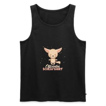 Offizielles Schlafshirt Fuchs süß Schlafanzug - Männer Premium Bio Tank Top - Schwarz - Vorne - Michal (187cm)