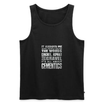 Concrete Finisher Concrete Mixer Its All About - Männer Premium Bio Tank Top - Schwarz - Vorne - AI Model Male 178 light (178cm)