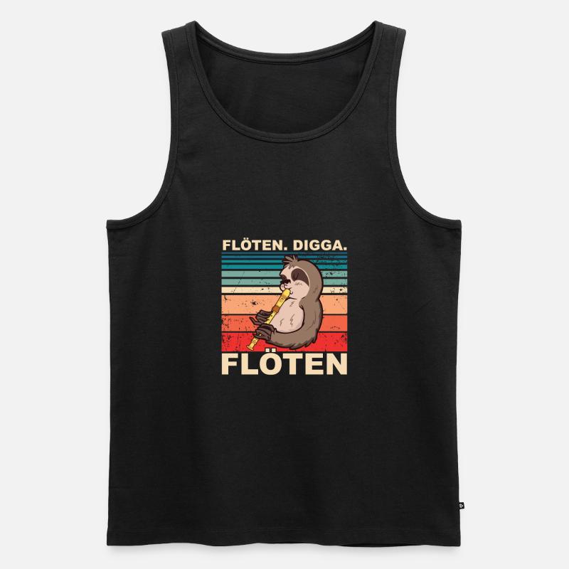 Flöten Digga Flöten - Männer Premium Bio Tank Top - Schwarz