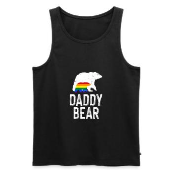 LGBT Rainbow Gay Pride Homo Lesbienne Gay - Débardeur bio Premium Homme - noir - Devant - Michal (187cm)