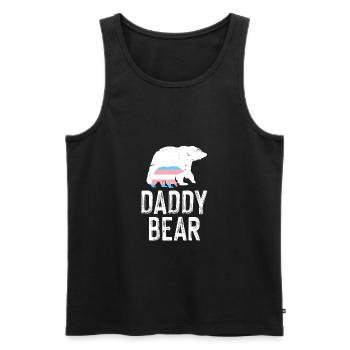 LGBT Rainbow Gay Pride Homo Lesbian Gay - Men's Premium Organic Tank Top - black - Front - Michal (187cm)