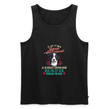 Berner Sennenhund Problem - Männer Premium Bio Tank Top - Schwarz - Vorne - Michal (187cm)