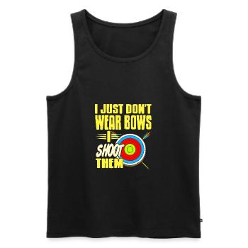 I Just Don't Wear Bows I Shoot Them Archery - Männer Premium Bio Tank Top - Schwarz - Vorne - Michal (187cm)