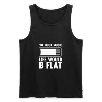 Lustiger Klavier Piano Flügel Spruch für Pianist - Männer Premium Bio Tank Top - Schwarz - Vorne - Michal (187cm)