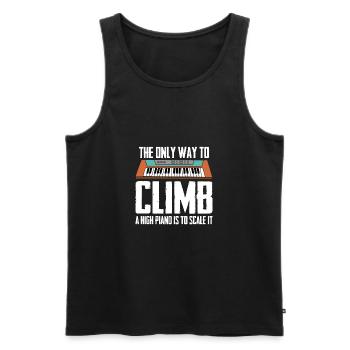 Lustiger Klavier Piano Flügel Spruch für Pianist - Männer Premium Bio Tank Top - Schwarz - Vorne - Michal (187cm)