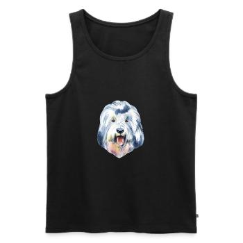 Deutsch Sheep Dog Dog Owners Dog Lovers - Men's Premium Organic Tank Top - black - Front - Michal (187cm)
