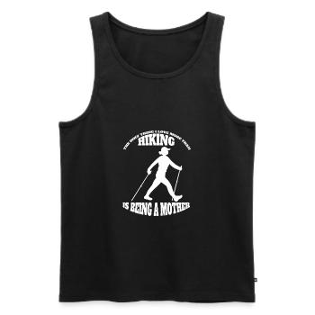 Hiking Mama Mountaineering Mother Climbing Bouldering - Men's Premium Organic Tank Top - black - Front - Michal (187cm)