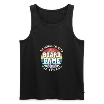The Woman The Myth The Legend Board Game MOM - Men's Premium Organic Tank Top - black - Front - AI Model Male 178 light (178cm)