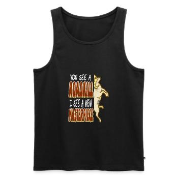 You See A Roadkill I See A New Masterpiece Cool - Männer Premium Bio Tank Top - Schwarz - Vorne - Michal (187cm)