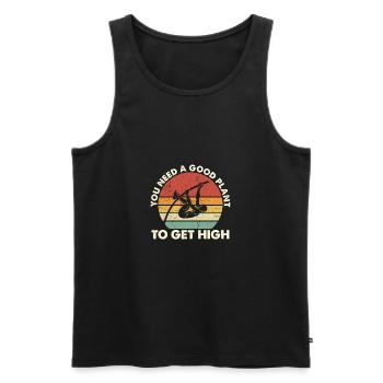 You need a good plant to get high - Men's Premium Organic Tank Top - black - Front - AI Model Male 178 light (178cm)