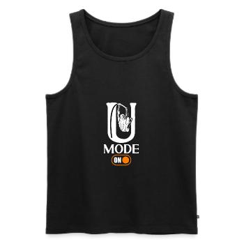 U Mode On Funny Pole Vault - Men's Premium Organic Tank Top - black - Front - Michal (187cm)