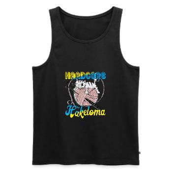 Hardcore Häkeloma - Männer Premium Bio Tank Top - Schwarz - Vorne - Michal (187cm)