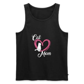 Chats mignons Maman Chats Fan Cadeau Chats - Débardeur bio Premium Homme - noir - Devant - AI Model Male 178 light (178cm)
