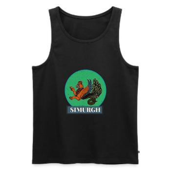Faravahar Zoroastrianism Simurgh Persia - Men's Premium Organic Tank Top - black - Front - AI Model Male 178 light (178cm)