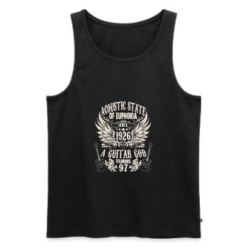 musician birthday guitarist rocker born 1926 - Men's Premium Organic Tank Top - black - Front - Michal (187cm)