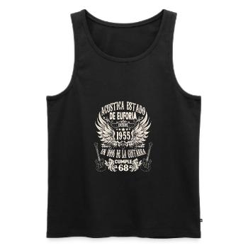 musician birthday guitarist rocker born 1955 - Männer Premium Bio Tank Top - Schwarz - Vorne - Michal (187cm)