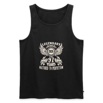 97 years birthday honorary day cradle festival - Men's Premium Organic Tank Top - black - Front - Michal (187cm)