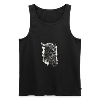 Pagan Viking Nordic Warrior Viking - Men's Premium Organic Tank Top - black - Front - AI Model Male 178 light (178cm)