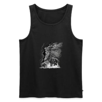Odin father of the gods Norse mythology Wotan - Men's Premium Organic Tank Top - black - Front - AI Model Male 178 light (178cm)