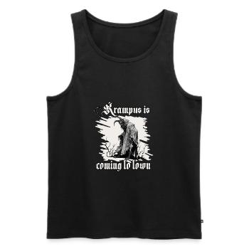 Krampus T-Shirt für die gruseligste Zeit des - Männer Premium Bio Tank Top - Schwarz - Vorne - AI Model Male 178 light (178cm)