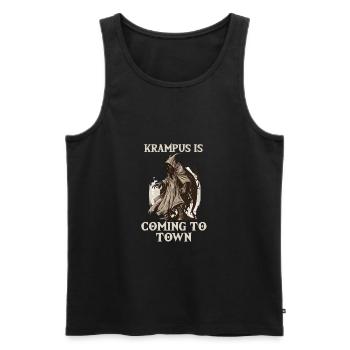Krampus T-Shirt Der düstere Weihnachtsbrauch - Männer Premium Bio Tank Top - Schwarz - Vorne - AI Model Male 178 light (178cm)