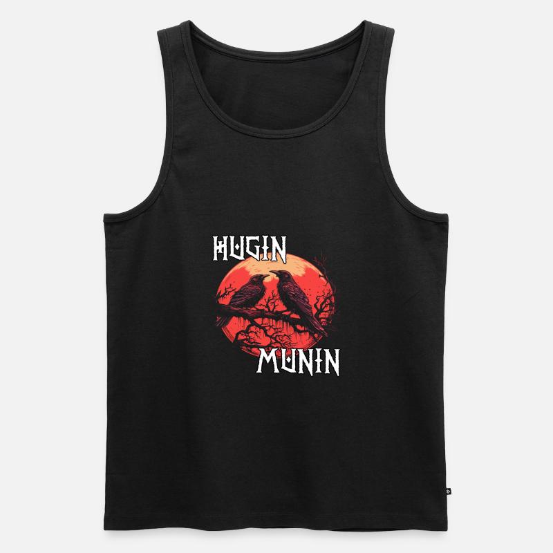 Blutrabe | Wikinger Odins Raben Wikinger - Männer Premium Bio Tank Top - Schwarz